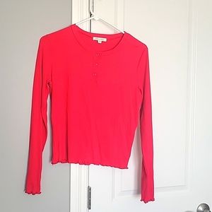 Red long sleeve shirt